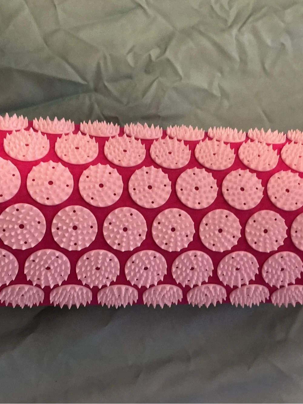 Bed of Nails Acupressure Pillow - Hot Pink with White Spikes